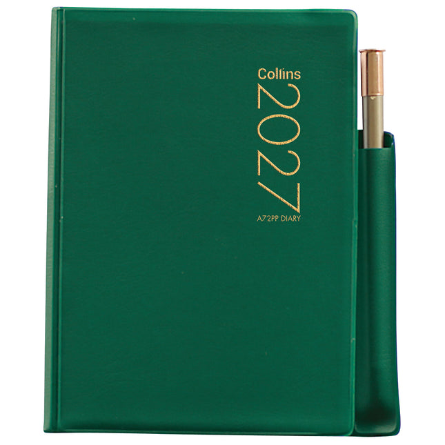 Collins Diary Pocket - Green With Pencil - 2027