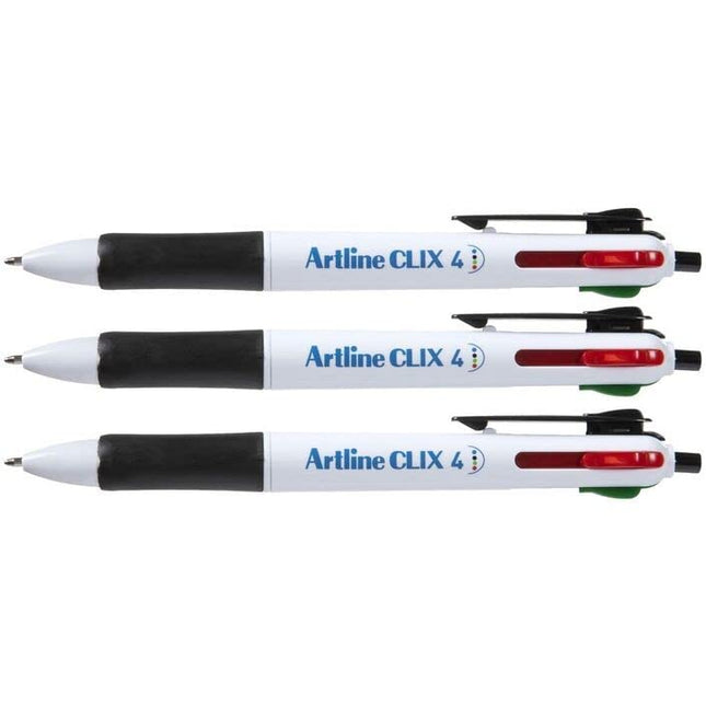 Artline Clix 4 Colour Pen - Pack of 3