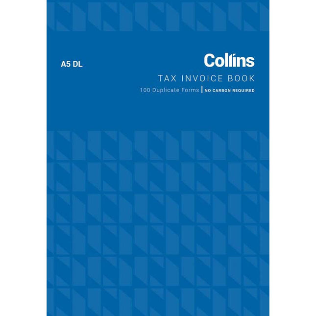 Collins Tax Invoice - A5 - 100 Duplicate Forms - No Carbon Required