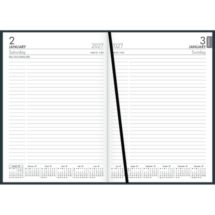 Collins Diary A5 - Day to View - Navy - 2027
