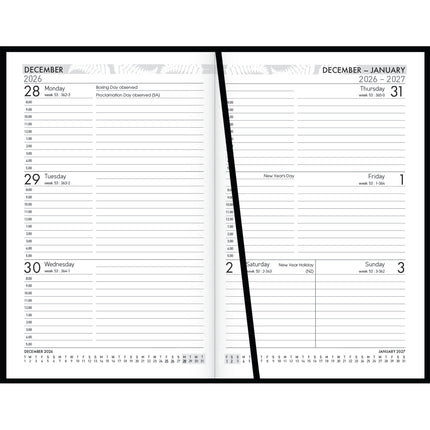 Collins Diary 8x5" - Week to View - Black - 2027