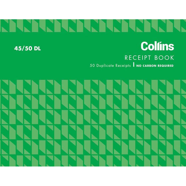 Collins Cash Receipt - 45DL - 50 Duplicate Forms - No Carbon Required