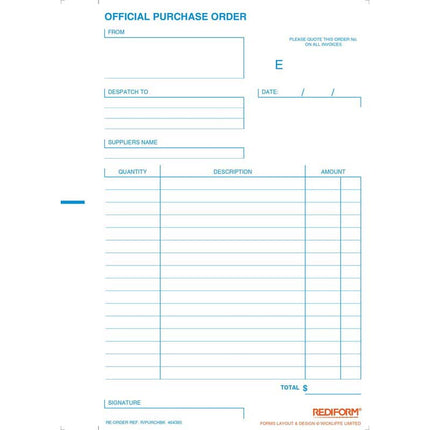 Rediform Book Purchase Order - Duplicate - 50 Leaf