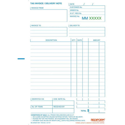 Rediform Book Invoice Statement Delivery - Duplicate - 50 Leaf