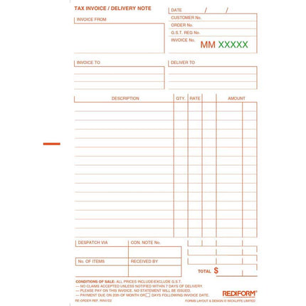 Rediform Book Invoice Statement Delivery - Duplicate - 50 Leaf
