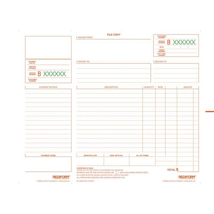 Rediform Book Invoice Statement - Duplicate - 50 Leaf