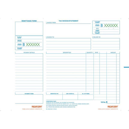 Rediform Book Invoice Statement - Triplicate - 50 Leaf