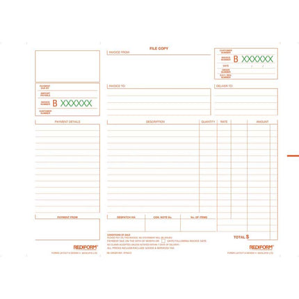 Rediform Book Invoice Statement - Triplicate - 50 Leaf