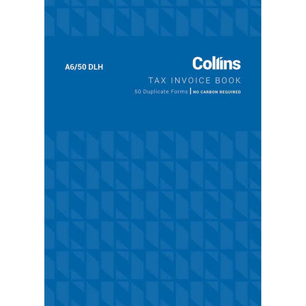Collins Tax Invoice - A6 Pad - 50 Duplicate Forms - No Carbon Required