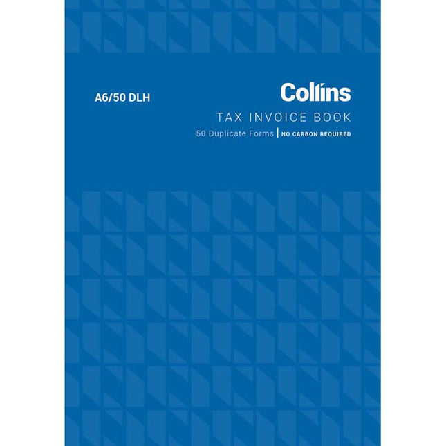 Collins Tax Invoice - A6 Pad - 50 Duplicate Forms - No Carbon Required