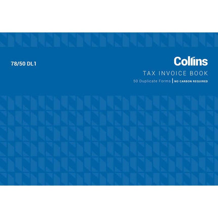 Collins Tax Invoice - 78DL1 - 50 Duplicate Forms - No Carbon Required