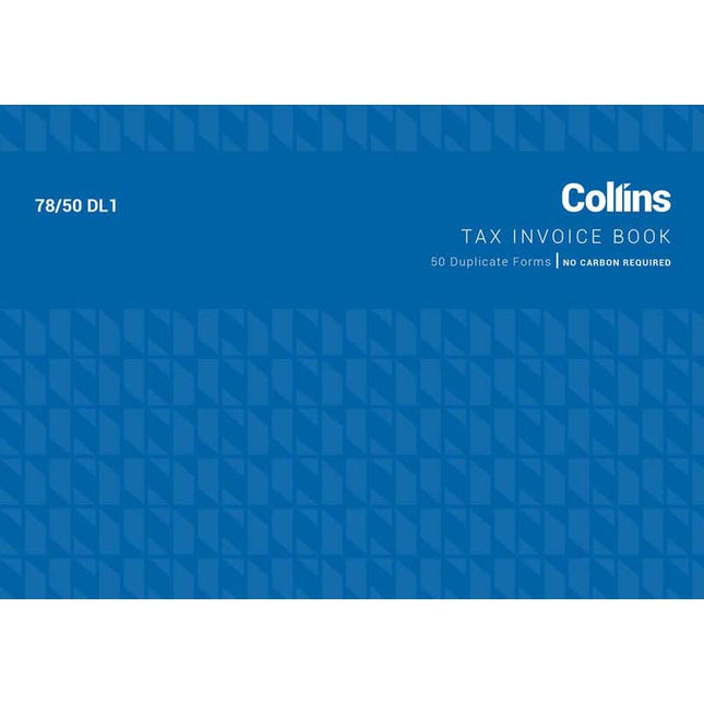 Collins Tax Invoice - 78DL1 - 50 Duplicate Forms - No Carbon Required