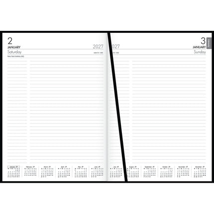 Collins Diary A4 - Day to View - Black - 2027