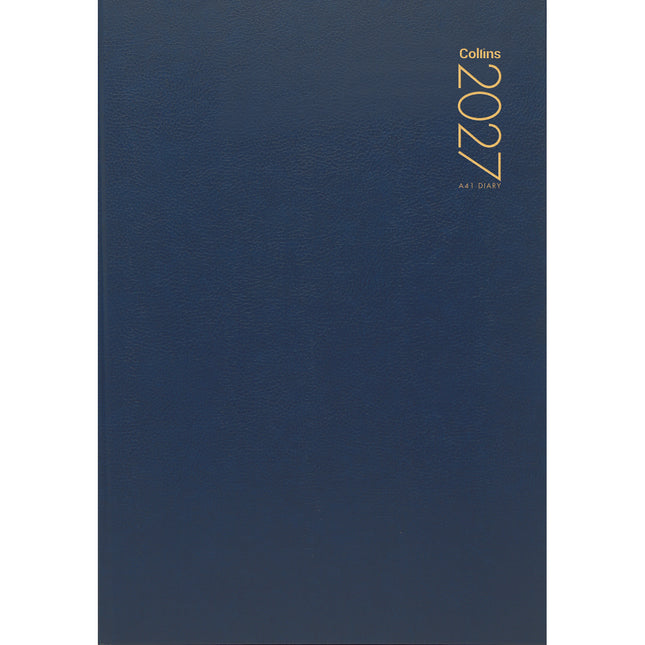 Collins Diary A4 - Day to View - Navy - 2027