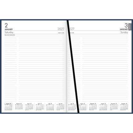 Collins Diary A4 - Day to View - Navy - 2027