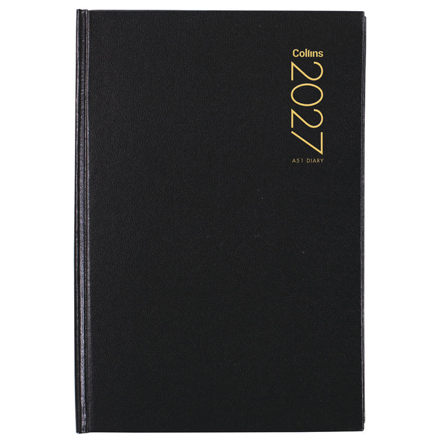 Collins Diary A5 - Day to View - Black - 2027