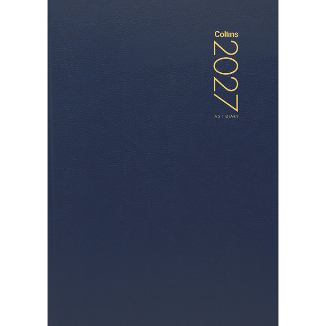 Collins Diary A5 - Day to View - Navy - 2027