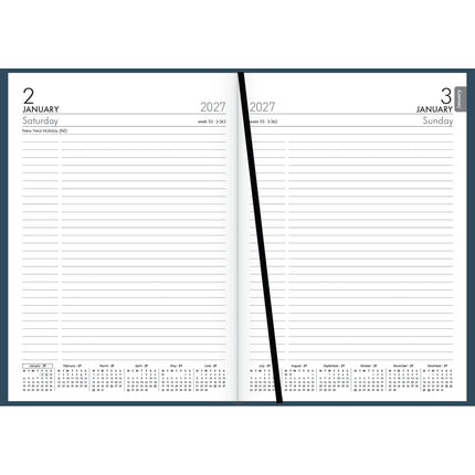 Collins Diary A5 - Day to View - Navy - 2027