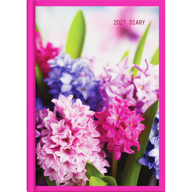 Collins Diary A5 Floral - Day to Page - 2027 - Pack of 4