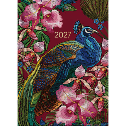 Collins Diary A5 Beautiful Blooms - Day to Page - 2027 - Pack of 4