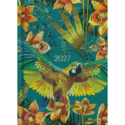 Collins Diary A5 Beautiful Blooms - Day to Page - 2027 - Pack of 4