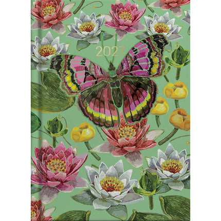 Collins Diary A5 Beautiful Blooms - Day to Page - 2027 - Pack of 4