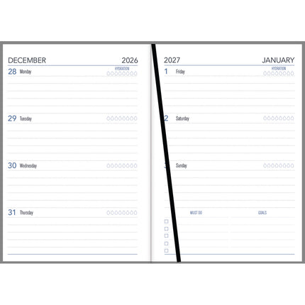 Collins Diary A6 Kaleidoscope - Week To View - 2027 - Pack of 3