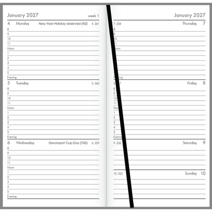 Collins Diary Slimline Kaleidoscope - Week To View - 2027 - Pack of 3
