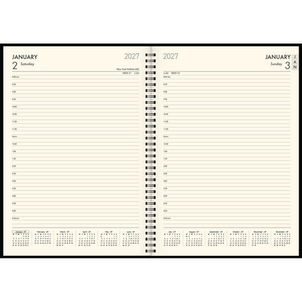 Collins Diary Boston A4 - Day To Page - Black 2027