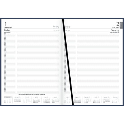 Windsor Diary A41 - Day To Page - Navy 2027