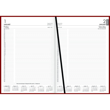 Windsor Diary A41 - Day To Page - Red 2027