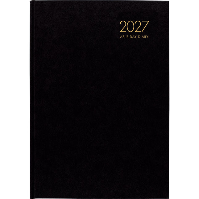 Windsor Diary A42 - 2 Day To Page - Black 2027