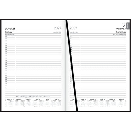 Windsor Diary A51 - Day To Page - Black 2027