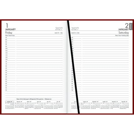 Windsor Diary A51 - Day To Page - Red 2027