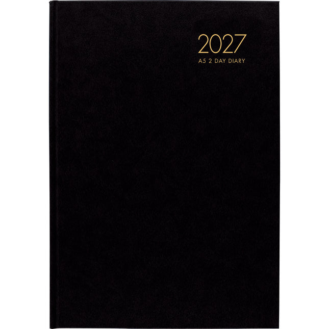 Windsor Diary A52 - 2 Day To Page - Black 2027