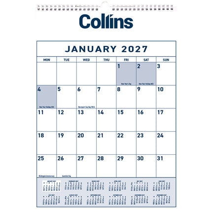 Collins Calendar - One Month To View - Wiro 2027
