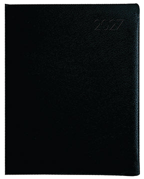 Collins Diary Portfolio - Day To Page Diary - Wiro Tabbed - Black 2027