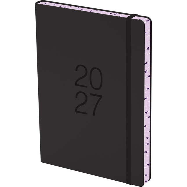 Collins Diary A5 - Day Per Page - Colour Edge Black 2027