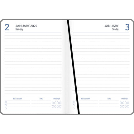 Collins Diary A5 - Day Per Page - Colour Edge Blue 2027