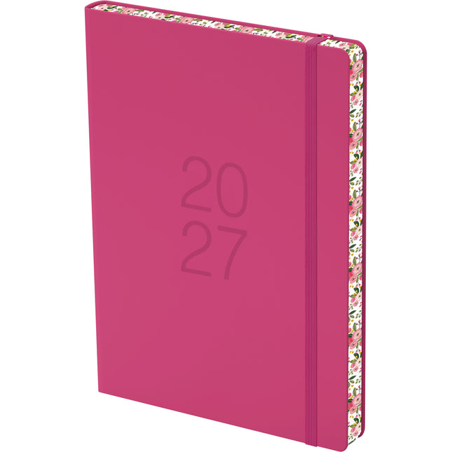 Collins Diary A5 - Day Per Page - Colour Edge Pink 2027