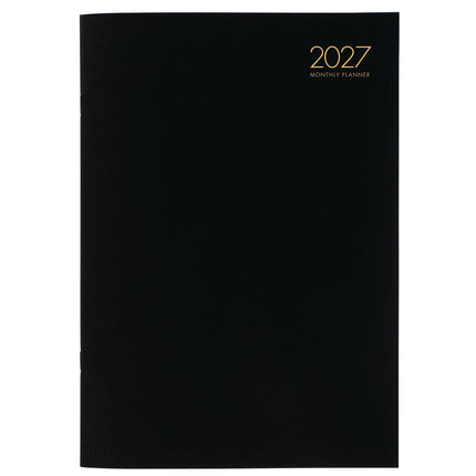 Collins Diary Planner - Monthly A4 - PVC Cover Black 2027