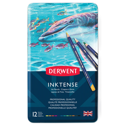 Derwent Inktense Water Soluble Pencils - Tin of 12