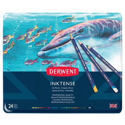 Derwent Inktense Water Soluble Pencils - Tin of 24