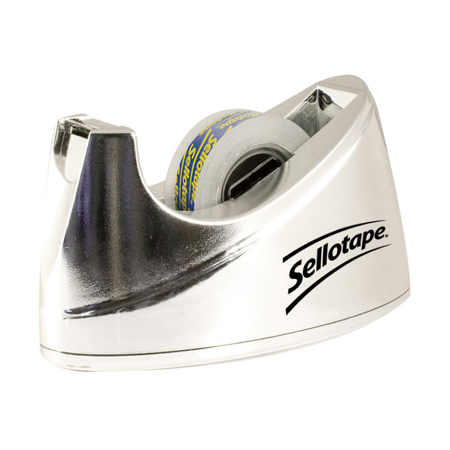 Sellotape Chrome Tape Dispenser Small