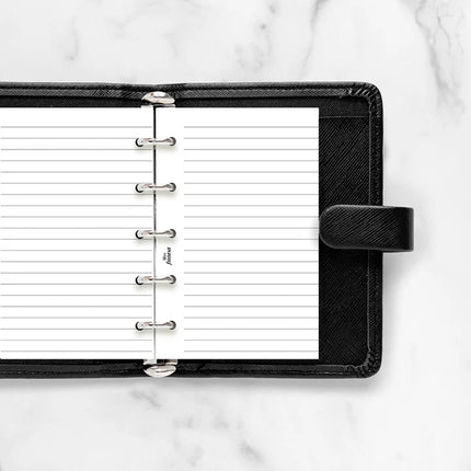 Filofax Organiser - Refill Mini - Notepaper Ruled - White