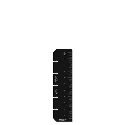 Filofax Accessory - Ruler/Page Marker - Mini Black