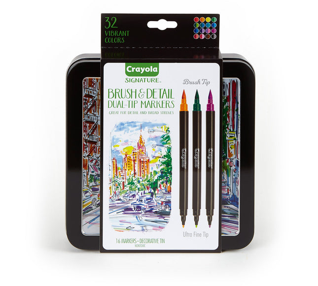 Crayola Signature Brush & Dual Tipped Pack of 16