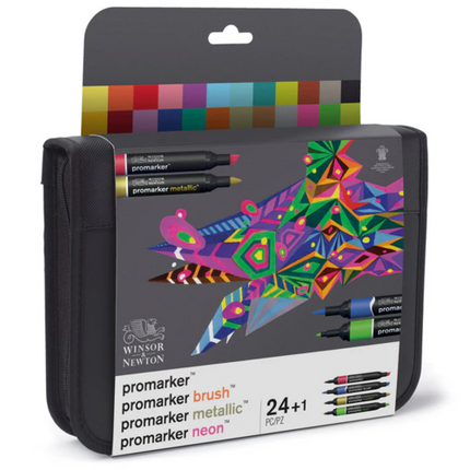 Winsor & Newton ProMarker - Mixed Marker Wallet of 24