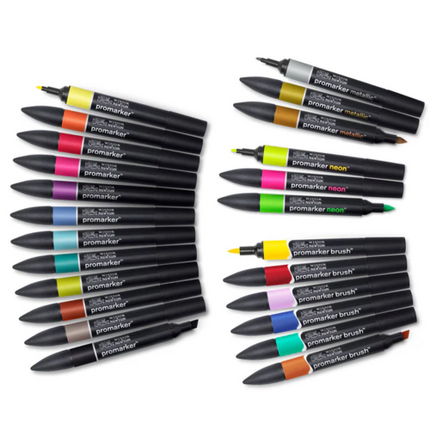 Winsor & Newton ProMarker - Mixed Marker Wallet of 24