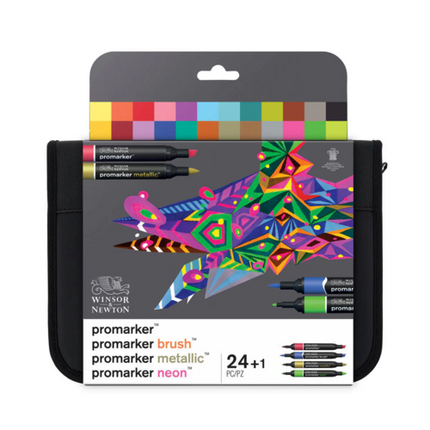 Winsor & Newton ProMarker - Mixed Marker Wallet of 24